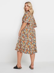 Yours Curve Brown Angel Sleeve Smock Dress - Image 3 of 5