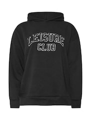 črna - Yours Curve Leisure Club Hoodie - Slika 5 iz 5