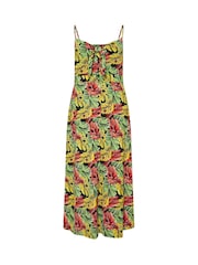 Yours Curve Black Leaf Print Maxi Dress - Image 5 of 5