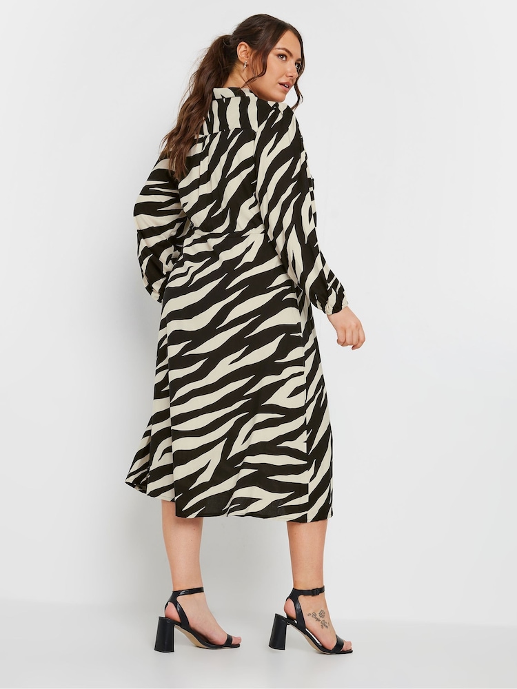 Yours Curve Black Long Sleeve Shirt Dress - Image 2 of 6