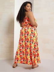 Yours Curve Black Floral Print Maxi Dress - Image 2 of 5