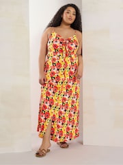 Yours Curve Black Floral Print Maxi Dress - Image 3 of 5