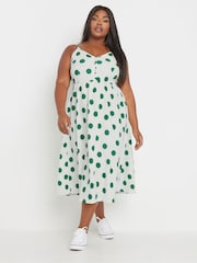 Yours Curve White Structured Sundress - Image 1 of 5
