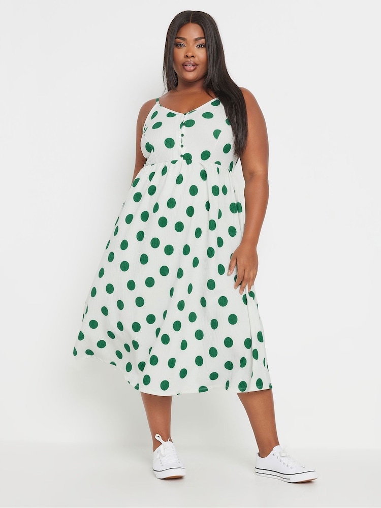 Yours Curve White Structured Sundress - Image 2 of 5
