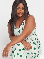 Yours Curve White Structured Sundress - Image 4 of 5