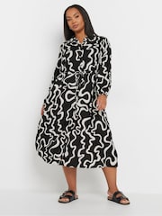 Yours Curve Black Long Sleeve Shirt Dress - Image 2 of 6