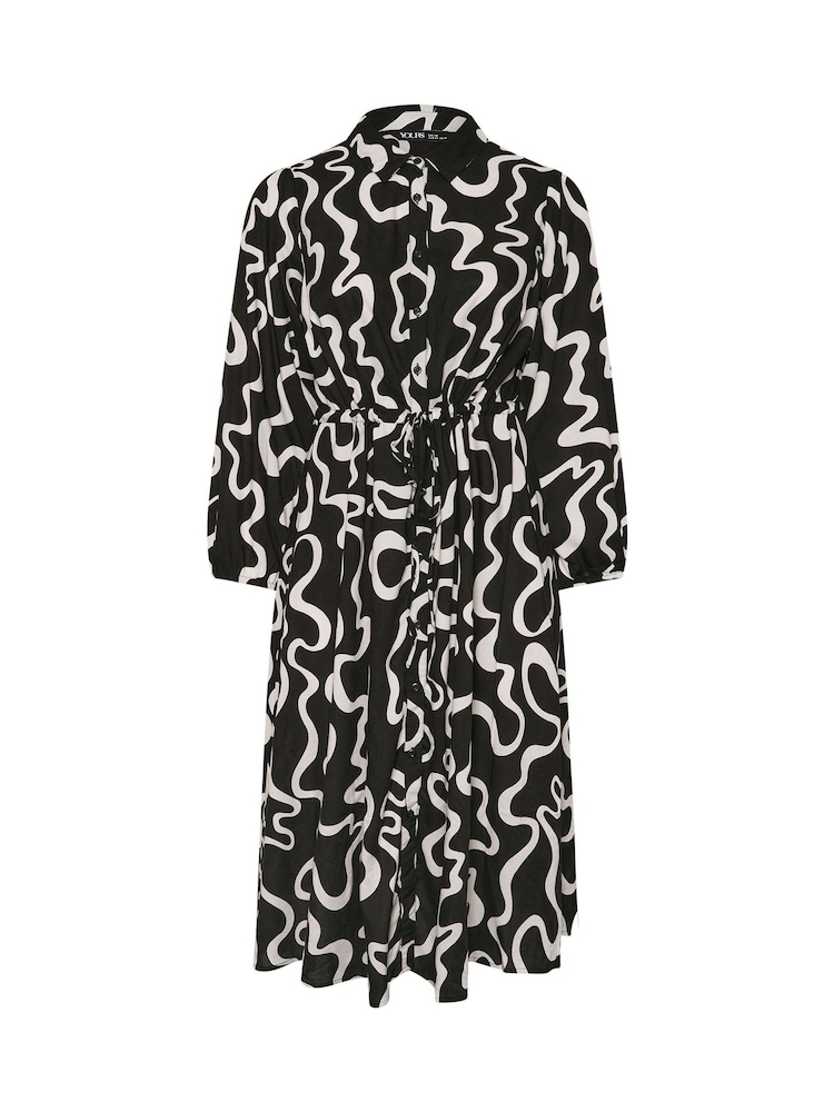 Yours Curve Black Long Sleeve Shirt Dress - Image 6 of 6