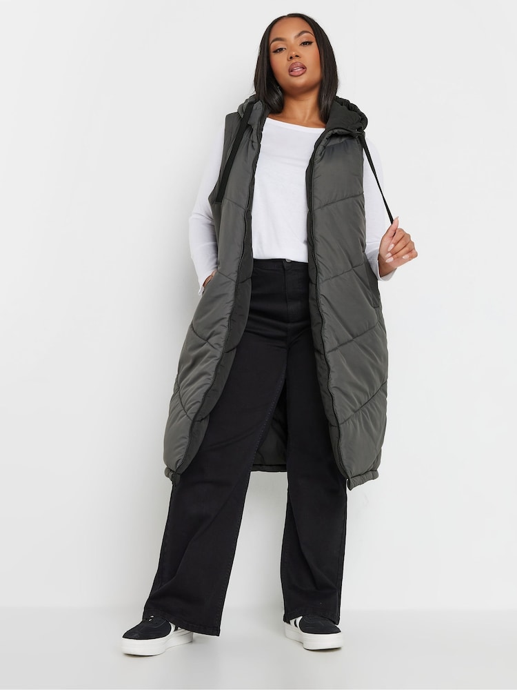 Yours Curve Black Reversible Gilet - Image 2 of 4 Yours Curve Black Reversible Gilet - Image 2 of 4