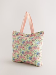Cath Kidston Yellow Bunnies Floral Print Large Foldaway Tote Bag - Image 2 of 7