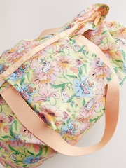 Cath Kidston Yellow Bunnies Floral Print Large Foldaway Tote Bag - Image 3 of 7