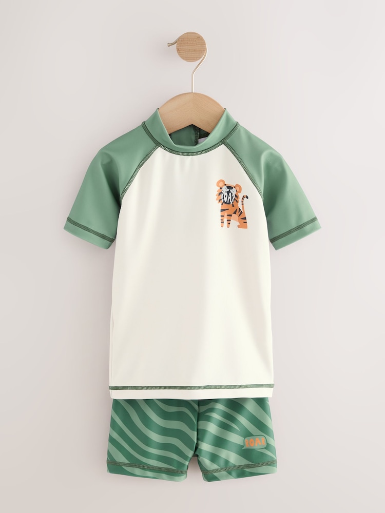 Verde caqui - Rash Vest and Stretch Shorts Set (3mths-7yrs) - Imagen 1 de 5 Verde caqui - Rash Vest and Stretch Shorts Set (3mths-7yrs) - Imagen 1 de 5