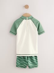 Verde caqui - Rash Vest and Stretch Shorts Set (3mths-7yrs) - Imagen 2 de 5