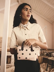 Cath Kidston Pink Spot Mini Cross Body Tote Bag - Image 3 of 8