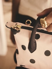 Cath Kidston Pink Spot Mini Cross Body Tote Bag - Image 5 of 8