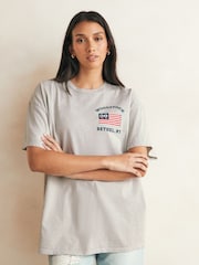 Greige 100% Cotton Woodstock Festival Licence Graphic T-Shirt - Image 1 of 6