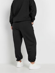 Yours Curve Black Appliqué Cuffed Joggers - Image 3 of 5