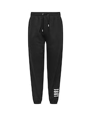 Yours Curve Black Appliqué Cuffed Joggers - Image 5 of 5