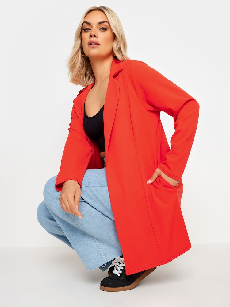 Yours Curve Orange Blazer - Image 4 of 5