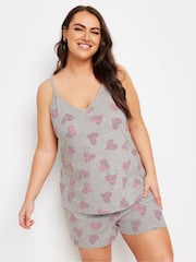 Yours Curve Pink Eat Sleep Dream Cami Pyjamas Set 4 Pack - Image 3 of 4