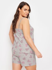 Yours Curve Pink Eat Sleep Dream Cami Pyjamas Set 4 Pack - Image 4 of 4