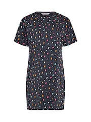 Yours Curve Grey Rainbow Animal Sleep T-Shirt - Image 5 of 5