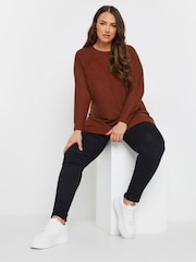 Yours Curve Brown Essential Jumper - Image 2 of 4