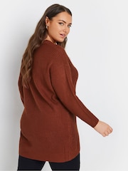 Yours Curve Brown Essential Jumper - Image 3 of 4