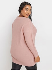 Yours Curve Pink Essential Jumper - Image 3 of 5