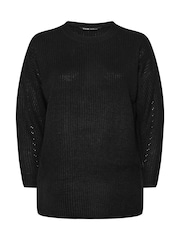 Yours Curve Black Drop Shoulder Jumper 2 Pack - Image 7 of 8