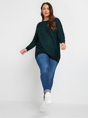 Yours Curve Green Essential Jumper - Image 2 of 5