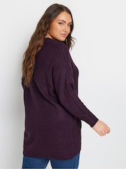 Yours Curve Purple Essential Jumper - Image 4 of 6
