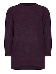 Yours Curve Purple Essential Jumper - Image 6 of 6