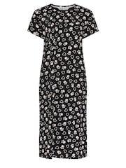 Yours Curve Pink Lets Get Snuggly 100% Cotton Midaxi Nightdress 2 Pack - Image 7 of 8