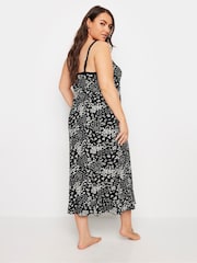 Yours Curve Black Monotone Paisley 100% Cotton Midaxi Chemise - Image 3 of 5