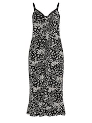Yours Curve Black Monotone Paisley 100% Cotton Midaxi Chemise - Image 5 of 5