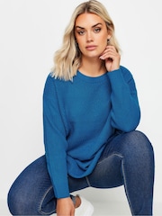 Yours Curve Blue Essential Jumper - Image 1 of 4