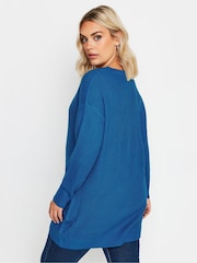 Yours Curve Blue Essential Jumper - Image 4 of 4