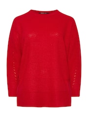 Yours Curve Red Drop Shoulder Jumper - Image 6 of 6