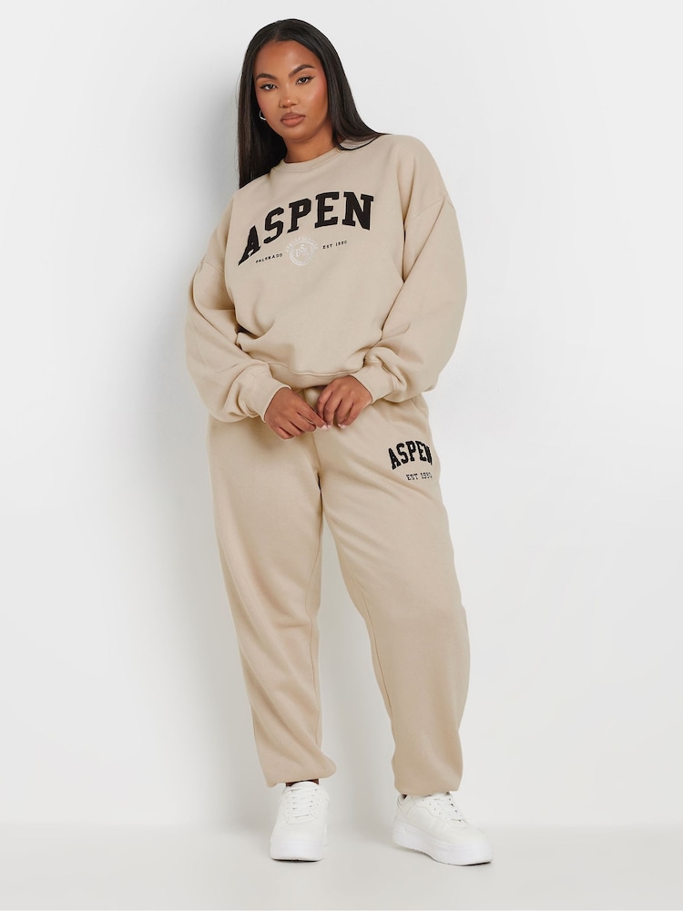 Yours Curve Natural Appliqué Apsen Crew Neck Jumper - Image 2 of 6