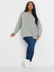 Yours Curve Black Drop Shoulder Jumper - Image 3 of 6