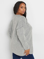 Yours Curve Black Drop Shoulder Jumper - Image 4 of 6