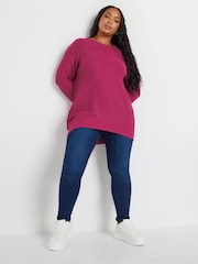 Yours Curve Pink Essential Jumper - Image 2 of 5
