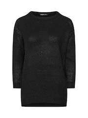 Yours Curve Black Essential Jumpers 2 Pack - Image 7 of 8