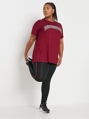 Yours Curve Black Side Stripe Active Leggings - Image 2 of 5