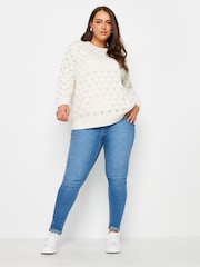 Yours Curve Natural Wave Pointelle Jumper - Image 2 of 5