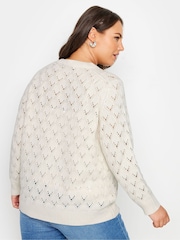 Yours Curve Natural Wave Pointelle Jumper - Image 3 of 5