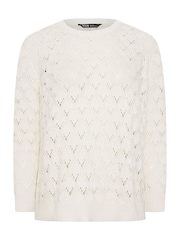 Yours Curve Natural Wave Pointelle Jumper - Image 5 of 5
