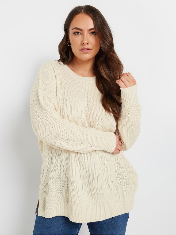 Yours Curve Natural Drop Shoulder Jumper - Image 2 of 6