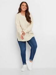 Yours Curve Natural Drop Shoulder Jumper - Image 3 of 6