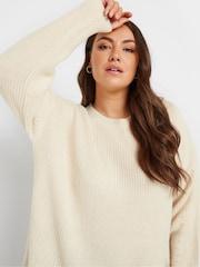Yours Curve Natural Drop Shoulder Jumper - Image 5 of 6